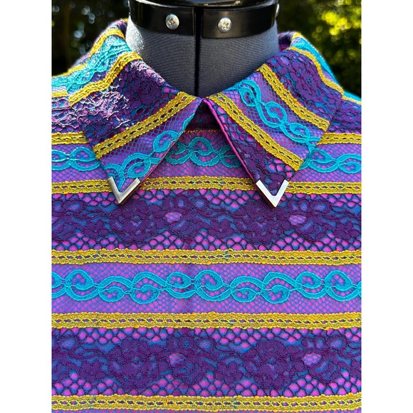 NWT Chic Boutique Lace Maxi Dress Unique Standout OOAK Statement FashionWeek XXL - Picture 8 of 12